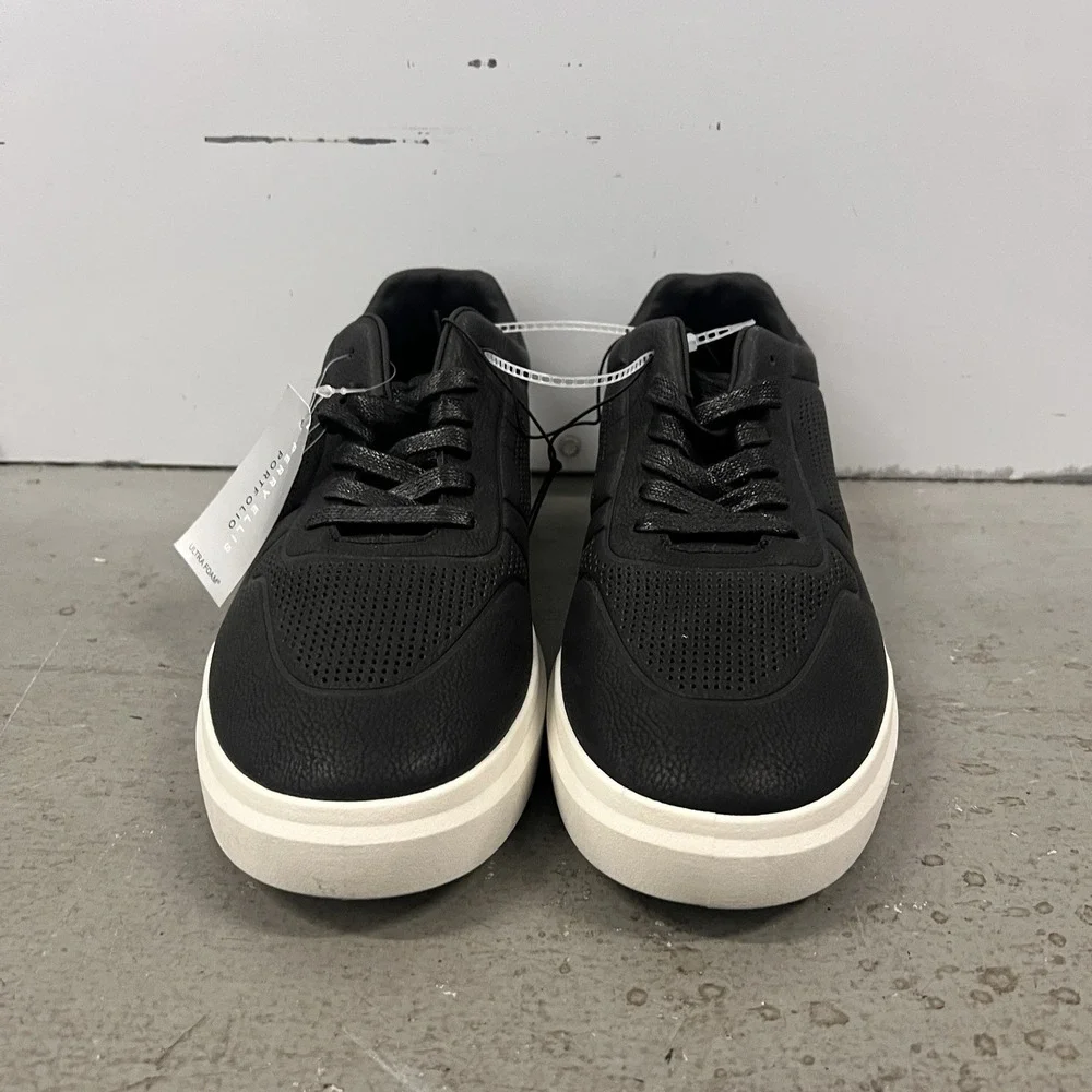Perry Ellis Black/White Portfolio Court Sport‎ II Ultra Foam Shoes Mens Sz 8.5